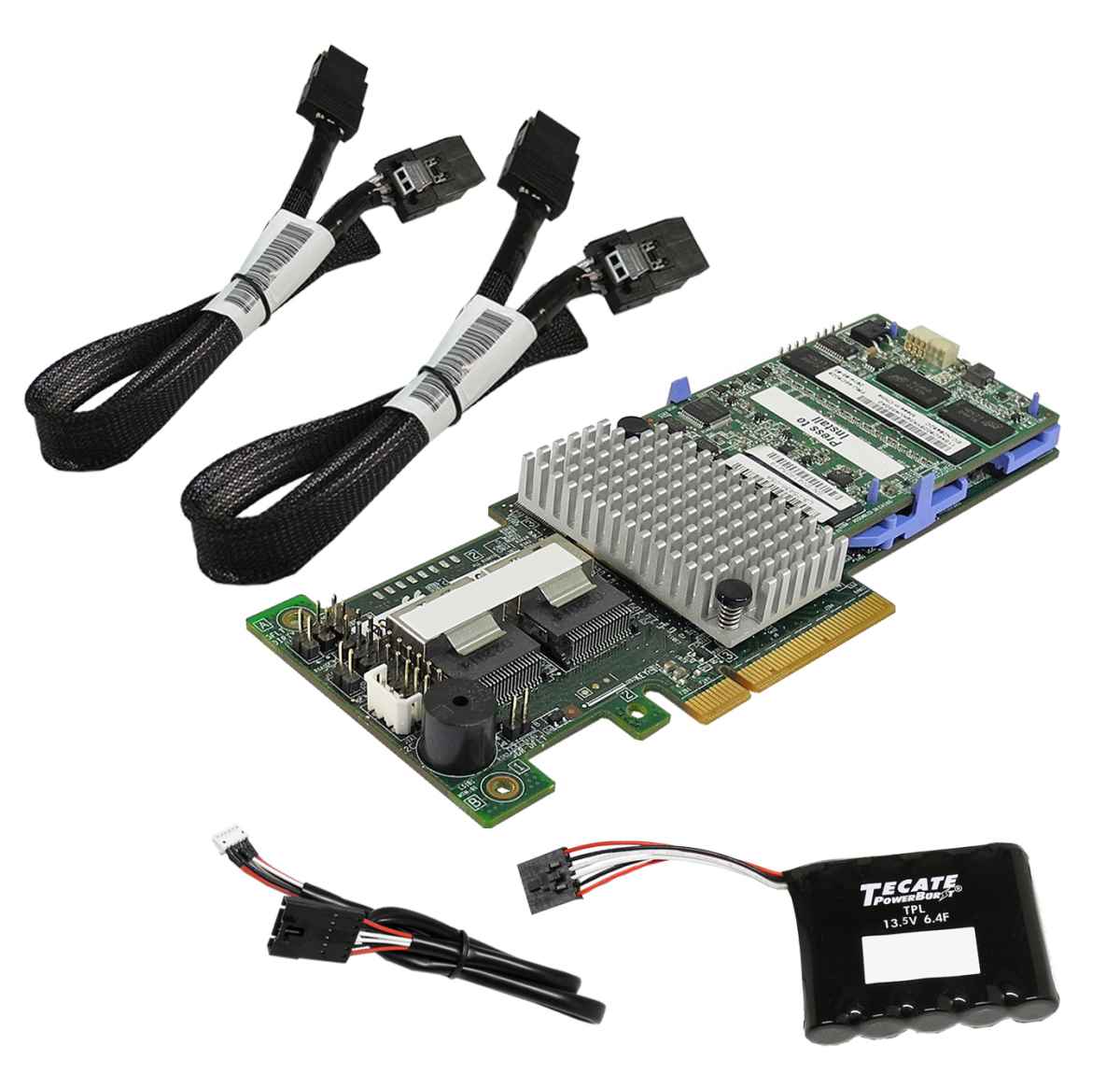 IBM ServeRAID M5110 6 Gb/s RAID Controller L3-25422-27E 90Y4449 +BBU +2x Kabel