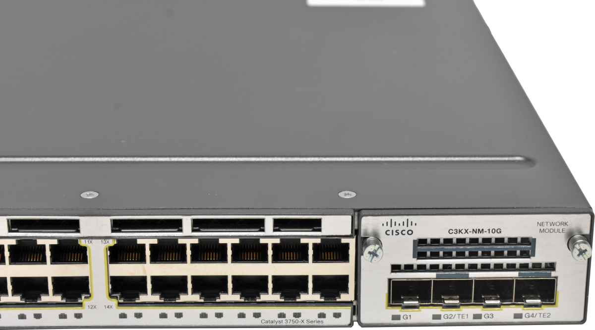 Cisco Catalyst WS-C3750X-24T-L 24-Port Gigabit Ethernet Switch + Network Module C3KX-NM-10G