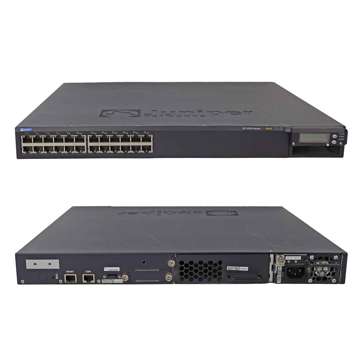 Juniper EX3200-24T 750-021261 24-Port 1000Mbits (8Ports PoE) managed PoE Switch no Rack Ears