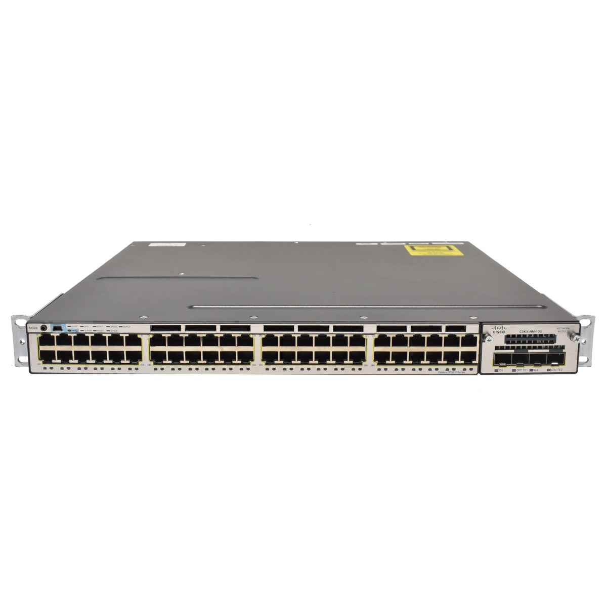 Cisco Catalyst WS-C3750X-48T-L 2 x C3KX PWR 350WAC + Network Module C3KX-NM-10G