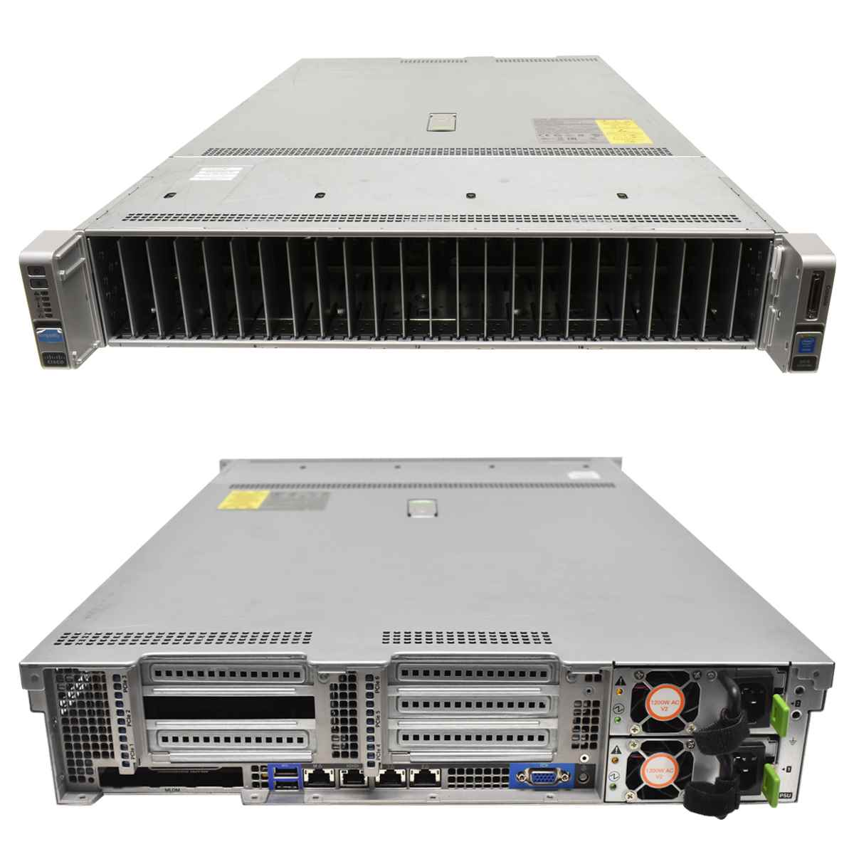 CISCO UCS C240 M4 RackServer ohne CPU ohne RAM PC4 2x Kühler 26 x SFF 2,5 12G CISCO UCS C240 M4 Rack Server 2xE5-2680 V4 256 GB 26 x SFF 2,5 12G + 40GB Karte