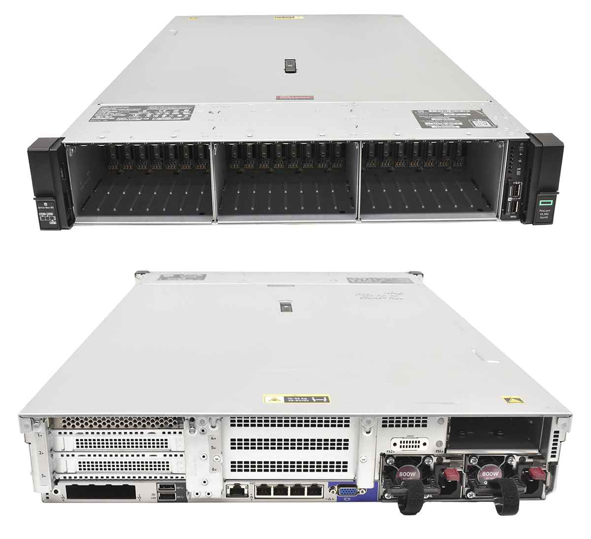 HP ProLiant DL380 G10 2U ohne CPU 2x Kühler 0GB RAM DDR4 26x SFF 2,5 P408i-a SR