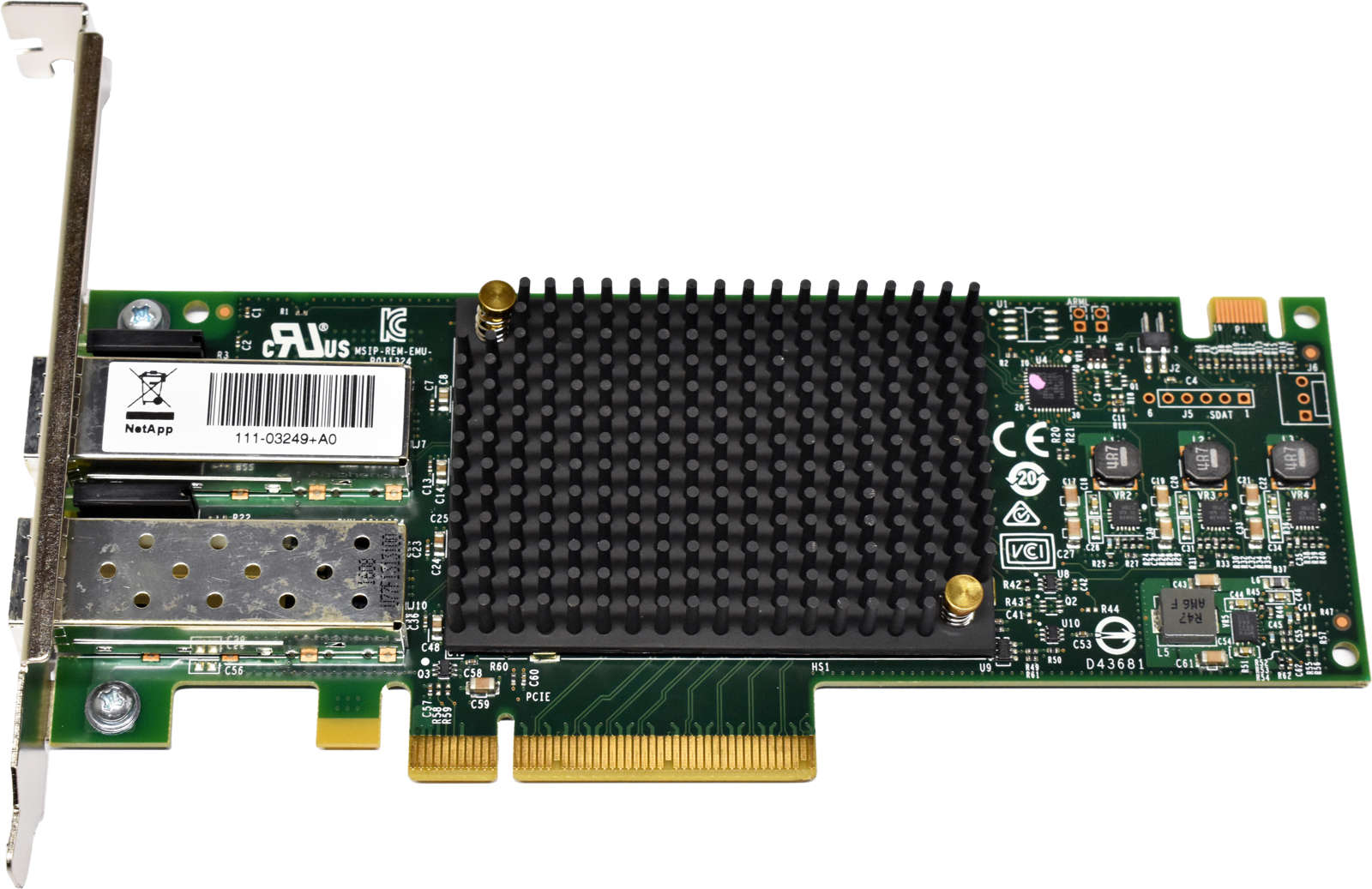 NetApp-Emulex-X1134A-111-03249-A0-P011324-21G-Dual-003.jpg Emulex P011324-21G Dual-Port 16G SFP+ PCIe3.0 x8 HBA FP UCSC-PCIE-BD16GF