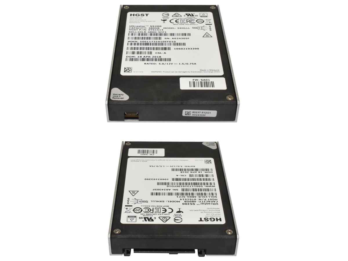 HGST Ultrastar SS200 480GB 2.5" SAS SSD SXHLLL 0TS1514