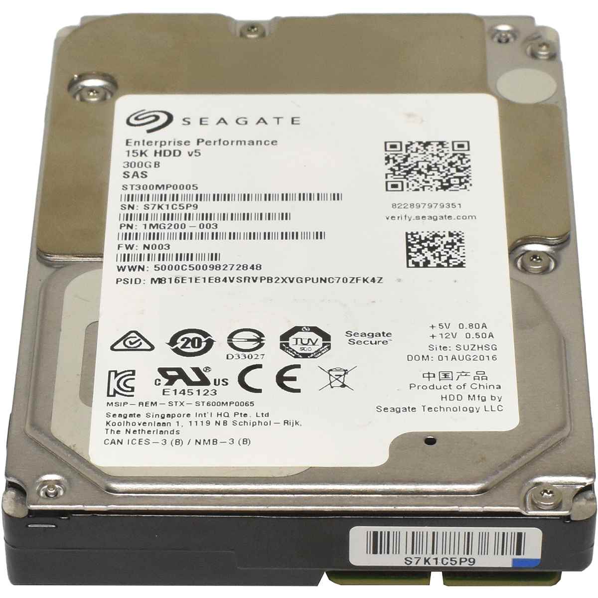 Seagate 300GB 2.5" 15K 12G SAS HDD Festplatte ST300MP0005 1MG200-003 Seagate 300GB 2.5" 15K 12G SAS HDD Festplatte ST300MP0005 1MG200-003