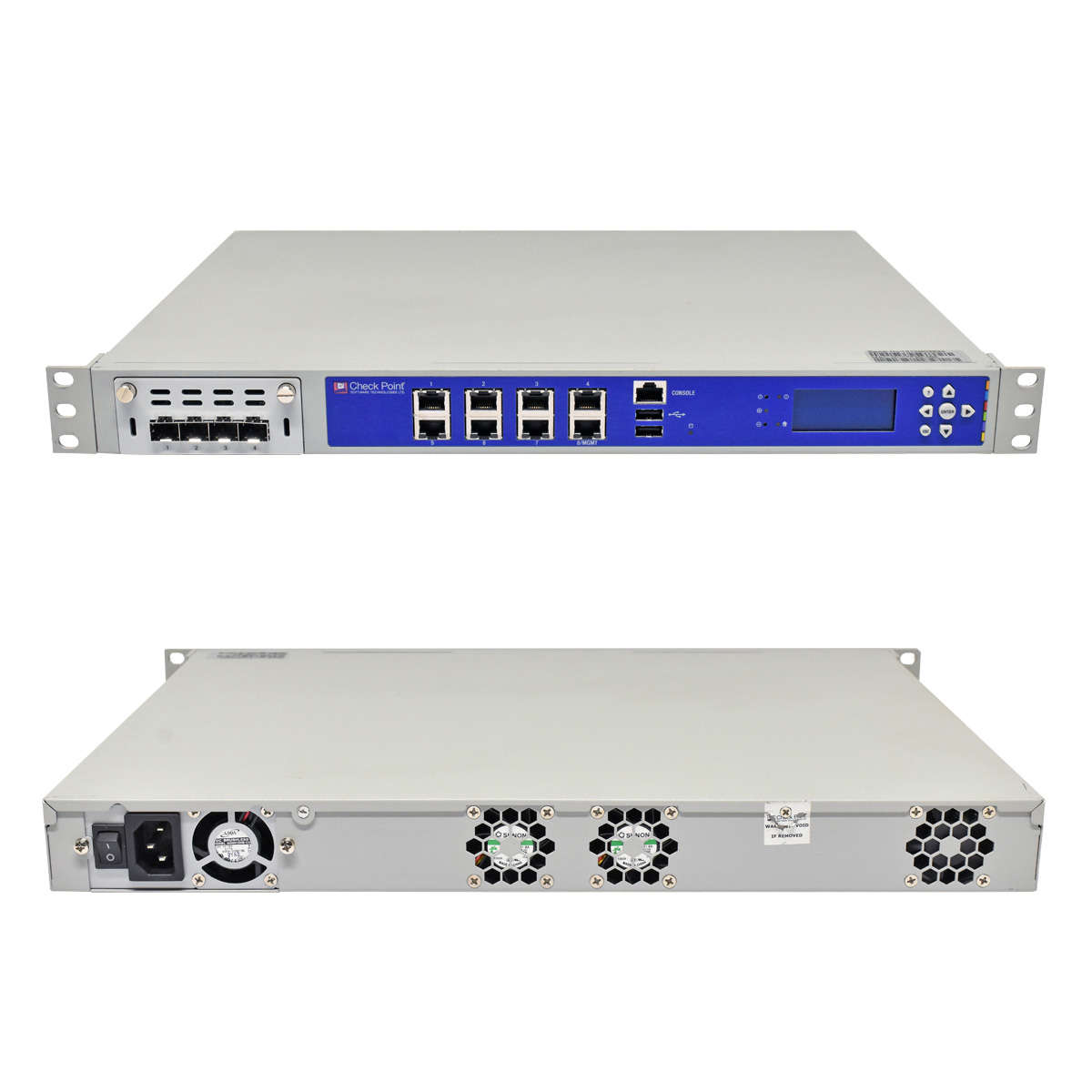 Check Point 4600 Appliance T-160 8-Port Gigabit Security Appliance Firewall + CPAP-ACC-4-1F + 4 mini GBICs