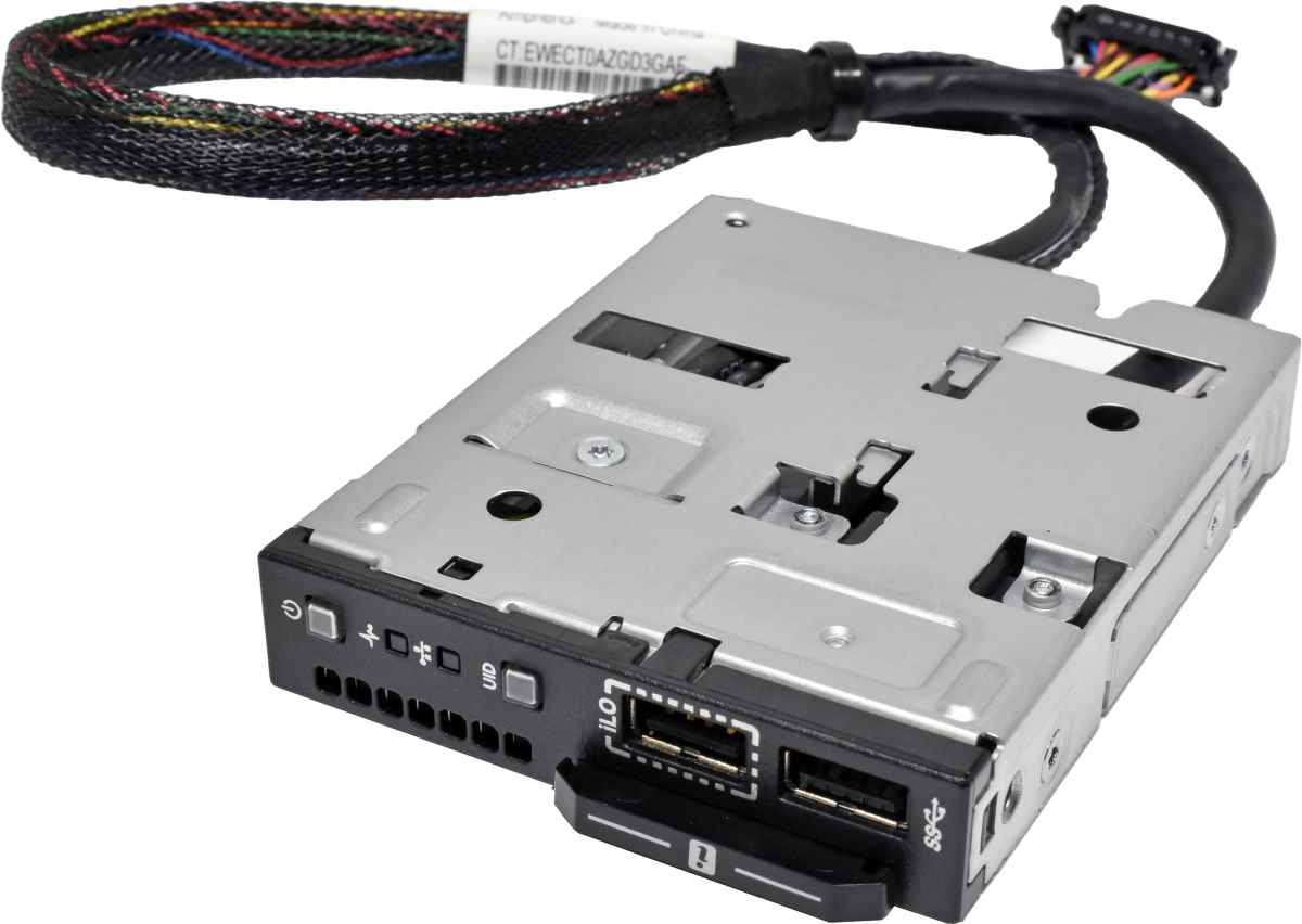 HP ProLiant DL380 G10 Front Control Panel 1x USB 3.0 1x ILO USB + Cable 867140-001 875077-001