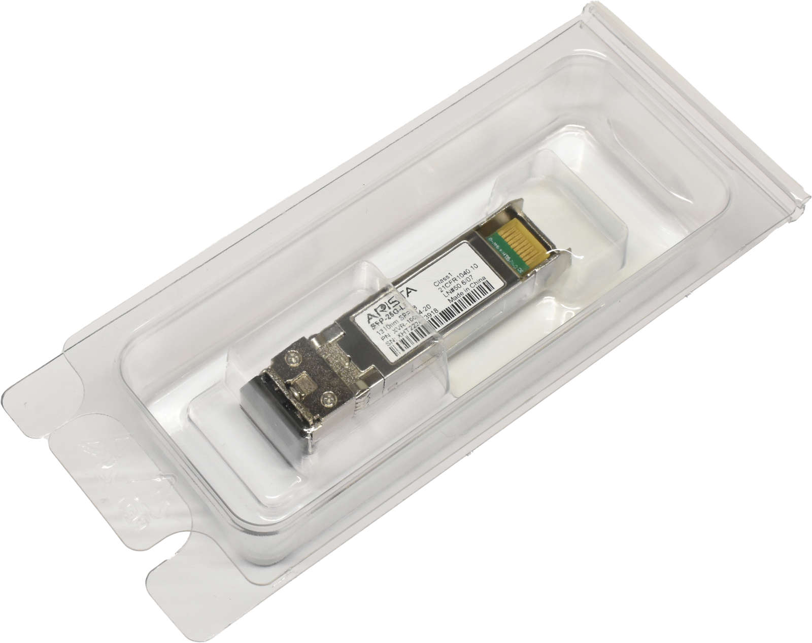 Arista-Original-GBIC-SFP-25G-LR-25Gbps-SFP28-1310n-003.jpg Arista Original GBIC SFP-25G-LR 25Gbps SFP28 1310nm 10km XVR-10084-20 Rev: A1 Neu