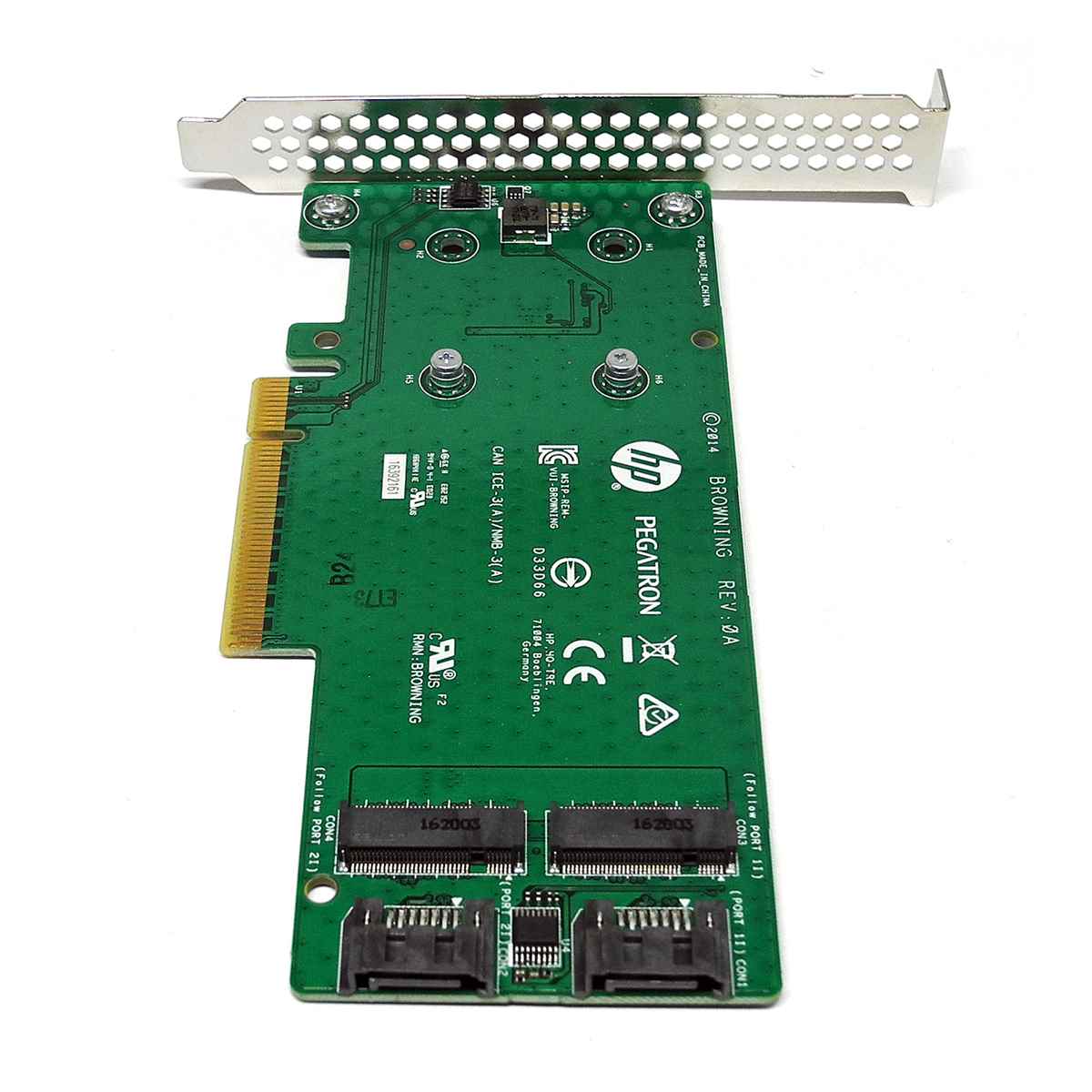 HP Dual M.2 2280 SATA PCIe x8 Riser Card/Adapter für ProLiant G 9/10 759505-001 HP Dual M.2 2280 SATA PCIe x8 Riser Card/Adapter für ProLiant G 9/10 759505-001