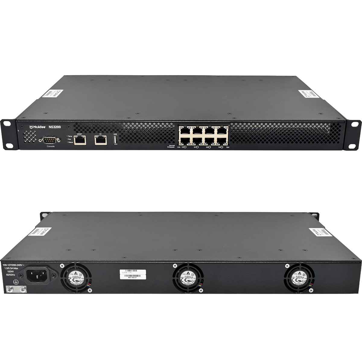McAfee IPS-NS3200-FO 8-Port GE Network Security Platform 600-1649-07 NEW NEU