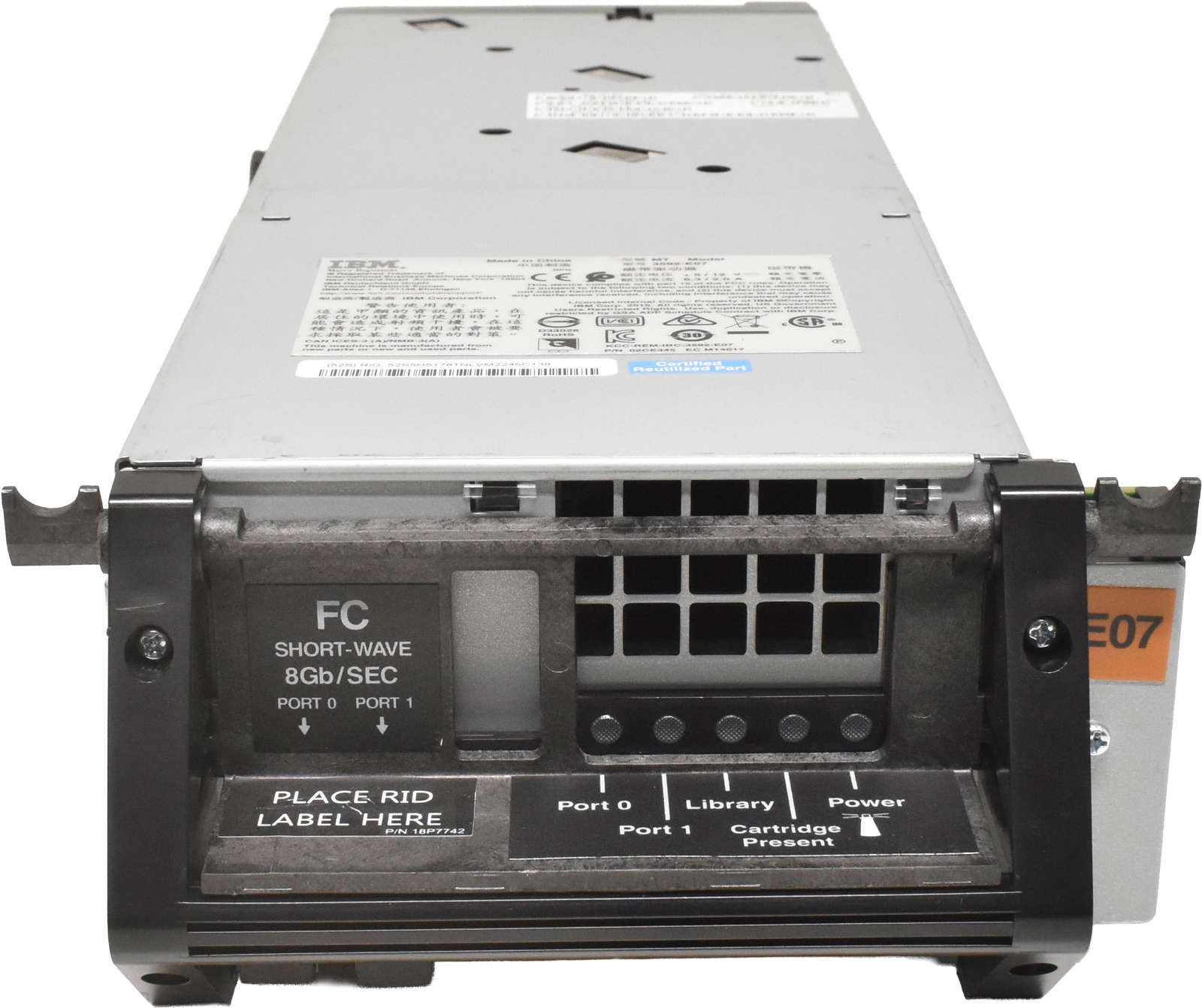 IBM 3592-E07 TS1140 8Gb/sec 4TB FC Tape Drive
