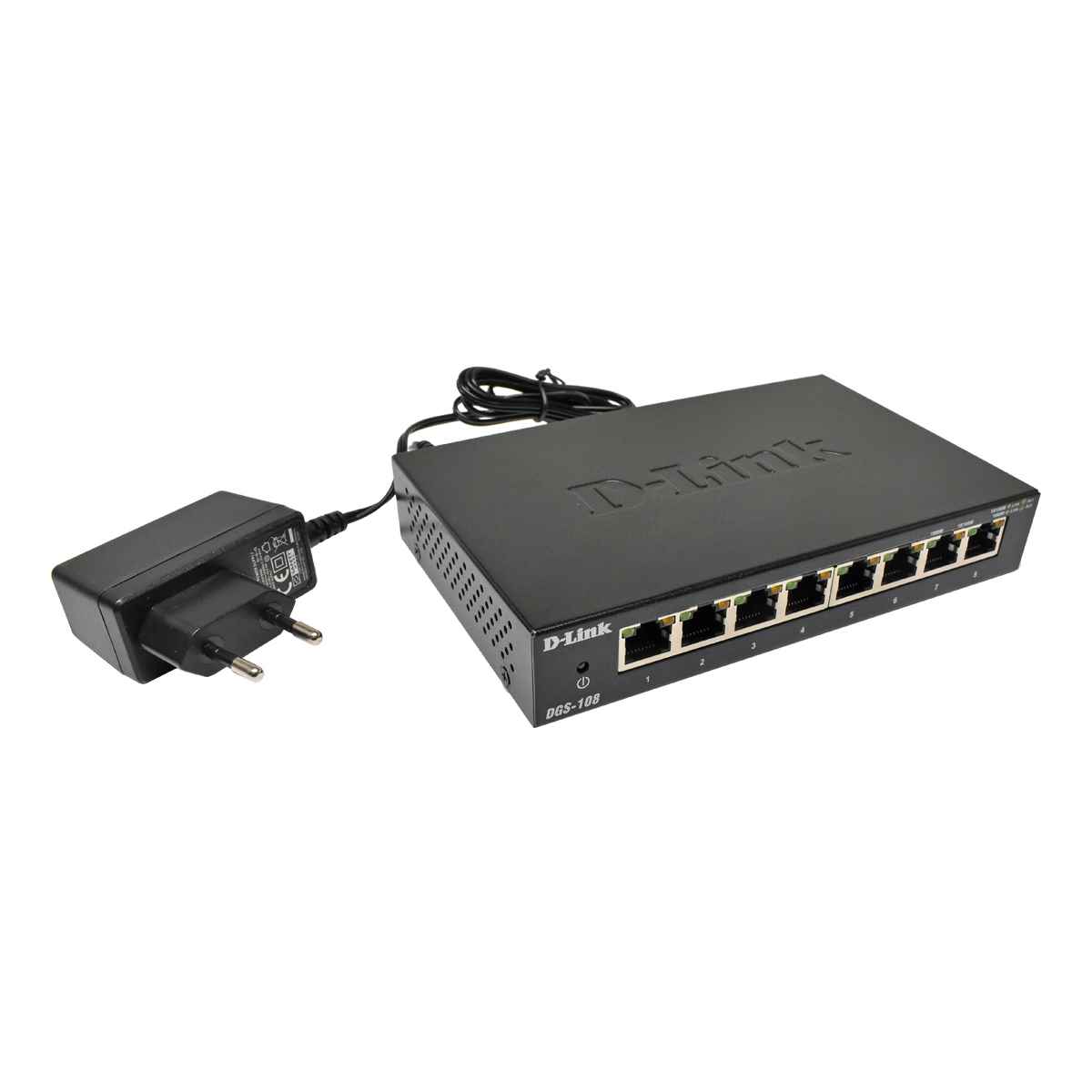 D-Link DGS-108 EGS108E 8-Port Gigabit Ethernet Switch + Netzteil