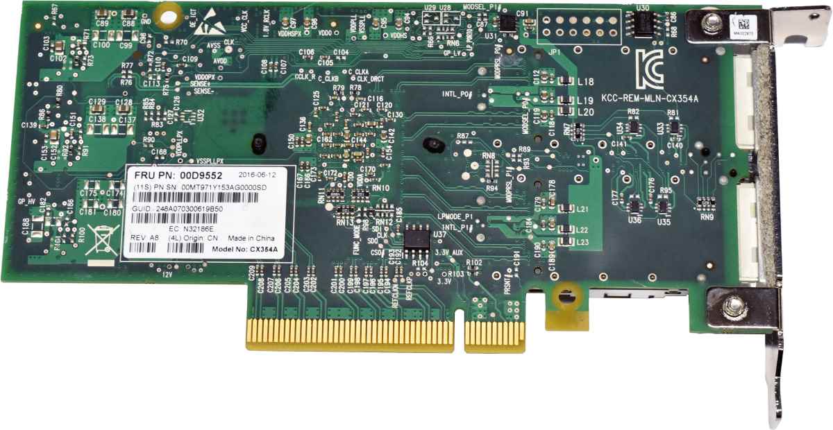 IBM 00D9552 Mellanox CX354A Dual-Port 40G PCIe x8 InfiniBand Network Adapter LP IBM 00D9552 Mellanox CX354A Dual-Port 40G PCIe x8 InfiniBand Network Adapter LP