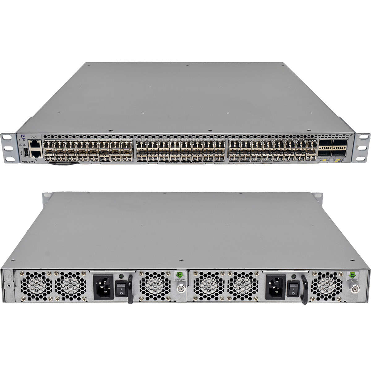 Extreme-XBR-VDX6740-24-F-48-Port-10G-SFP-Ethernet-005.jpg Extreme XBR-VDX6740-24-F 48-Port 10G SFP+ Ethernet Switch 4x 40G QSFP+ 48 Mini GBICs
