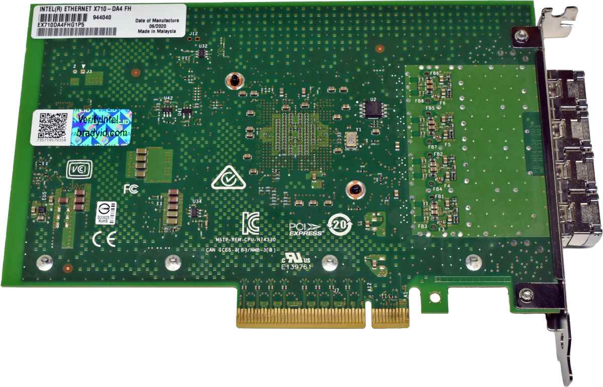 Lenovo Intel X710-DA4 4-Port 10GbE PCI-Express x8 Server Adapter X710DA4FHG1P5 Lenovo Intel X710-DA4 4-Port 10GbE PCI-Express x8 Server Adapter X710DA4FHG1P5