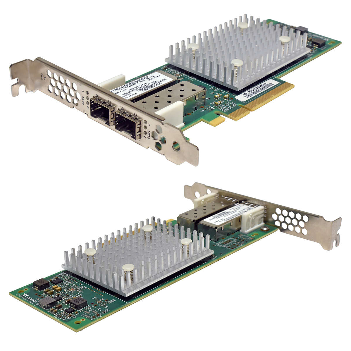 HP-SN1600Q-QLogic-QLE2742-Dual-Port-32G-SFP-PCIe-3-005.jpg HP SN1600Q QLogic QLE2742 Dual-Port 32G SFP+ PCIe 3.0 x8 FC HBA FP 868141-001 P9M76-63001