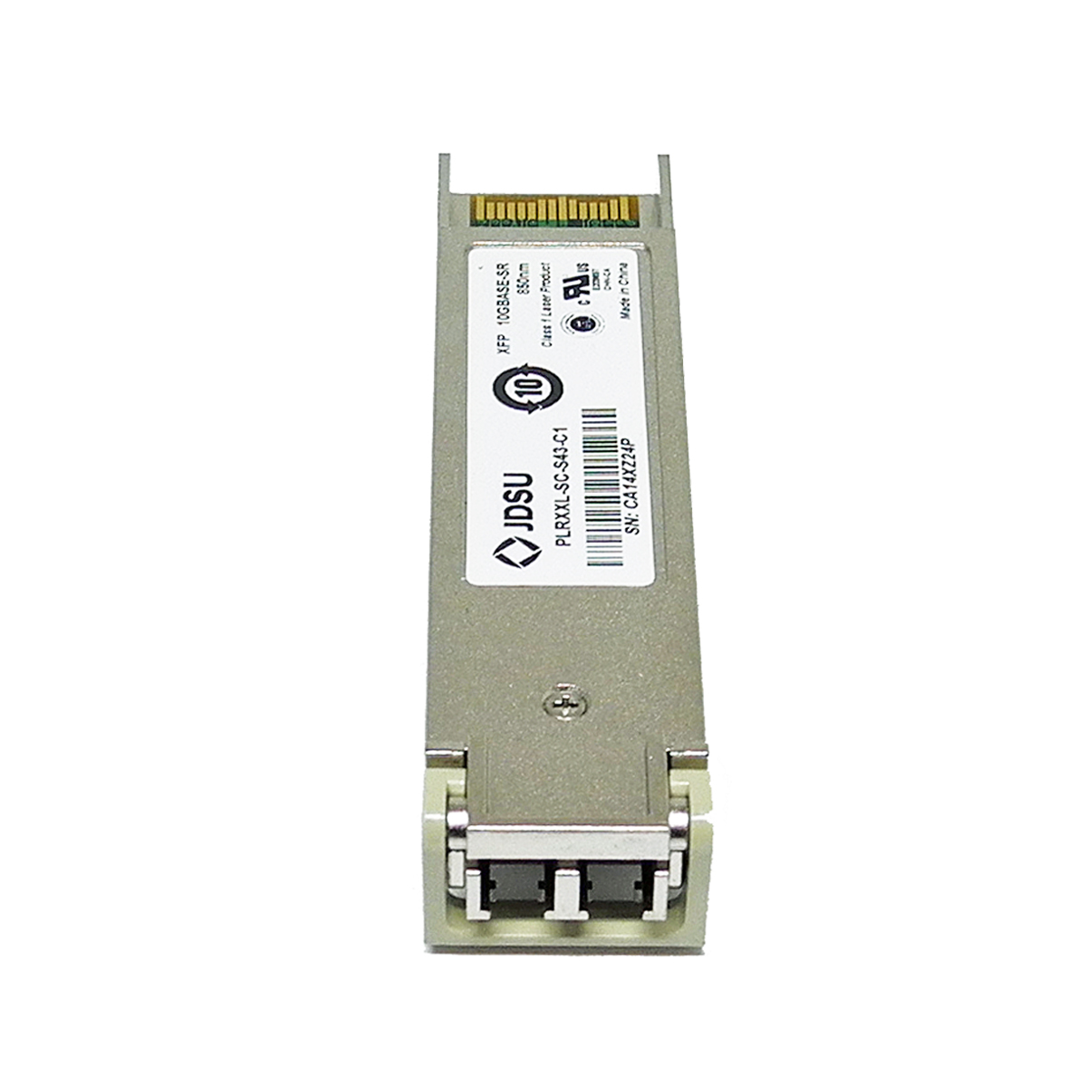 JDSU PLRXXL-SC-S43-C1 10GBASE-SR XFP Transceiver 300m MMF 850nm JDSU PLRXXL-SC-S43-C1 10GBASE-SR XFP Transceiver 300m MMF 850nm