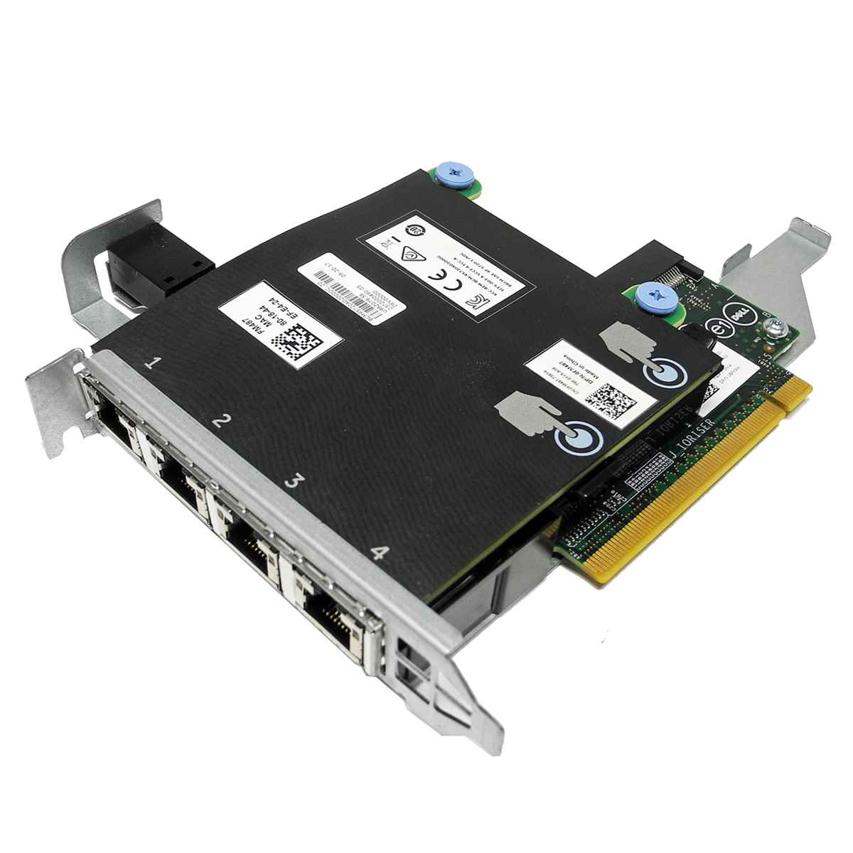 DELL 4-Port GbE Daughter Card 0R1XFC +Riser Card 08PX9W for PowerEdge R720 R730 DELL 4-Port GbE Daughter Card 0FM487 +Riser Card 08PX9W for PowerEdge R920 R930