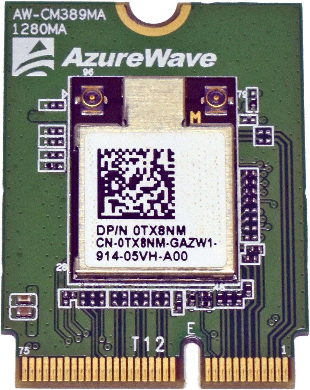 Dell-AzureWave-AW-CM389MA-0TX8NM-Dual-Band-802-11a-001.jpg Dell AzureWave AW-CM389MA 0TX8NM Dual Band 802.11a/b/g/n/ac W-Lan Adapter