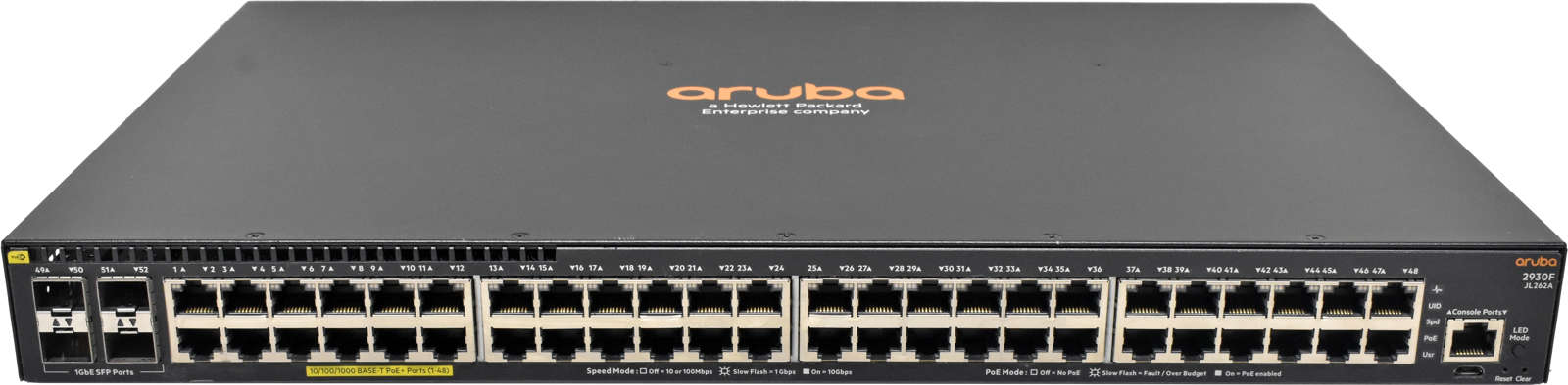 HP-Aruba-2930F-JL262A-48-Port-PoE-GE-Switch-4-x-SF-001.jpg HP Aruba 2930F JL262A 48-Port PoE+ GE Switch 4 x SFP