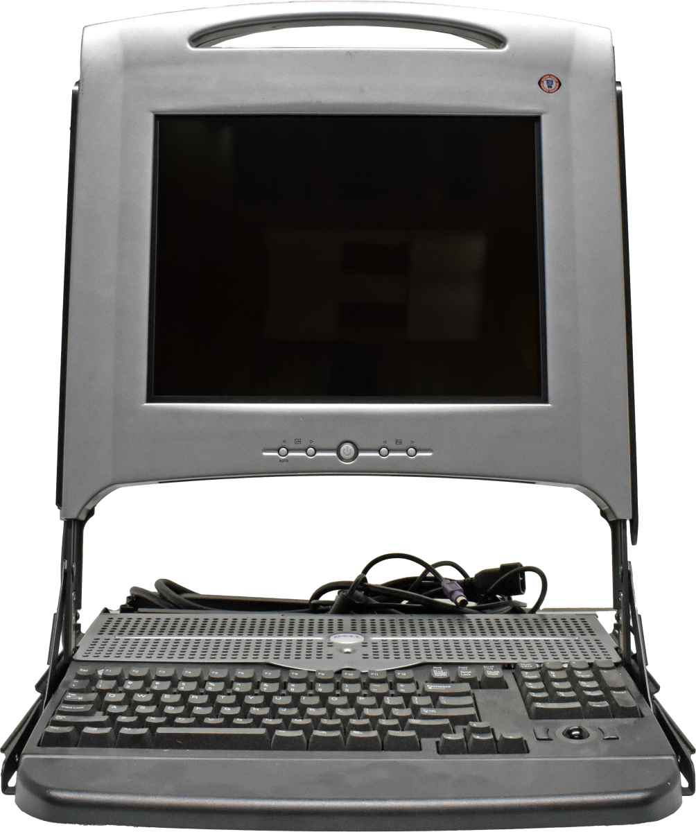 Dell PowerEdge Rack Console 15FP KVM 0G6325 15" US Keyboard +Rack Rails