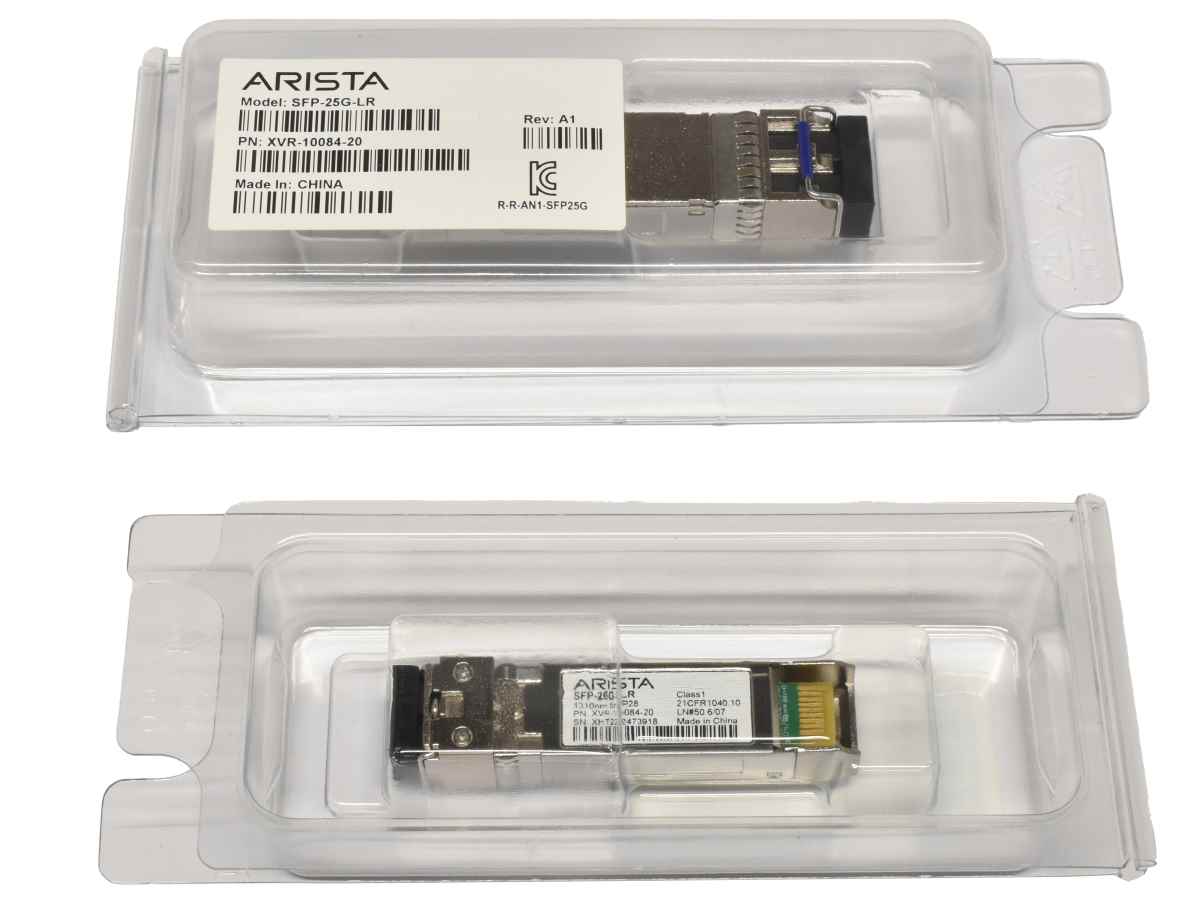 Arista Original GBIC SFP-25G-LR 25Gbps SFP28 1310nm 10km XVR-10084-20 Rev: A1 Neu Arista Original GBIC SFP-25G-LR 25Gbps SFP28 1310nm 10km XVR-10084-20 Rev: A1 Neu
