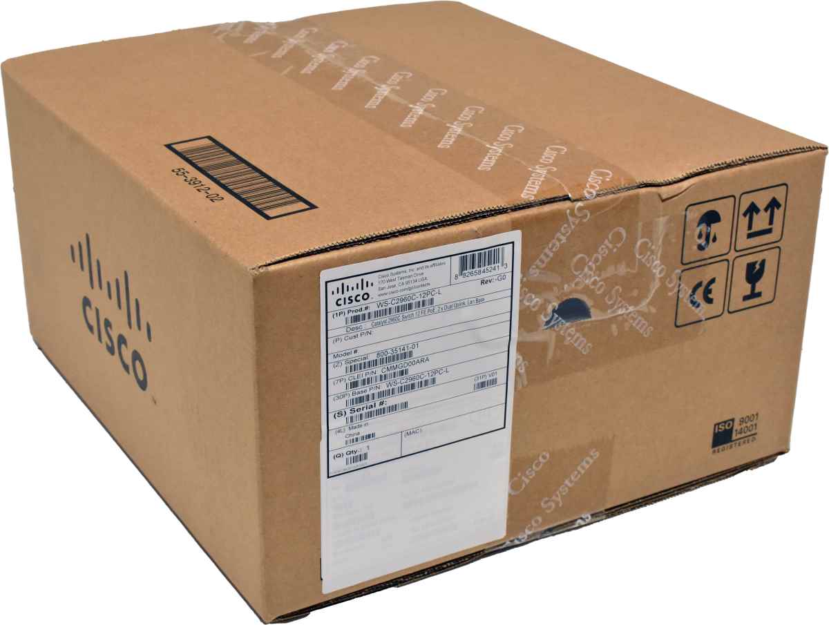 Cisco Catalyst WS-C2960C-12PC-L 12-Port Fast Ethernet PoE Switch 2 x SFP NEW