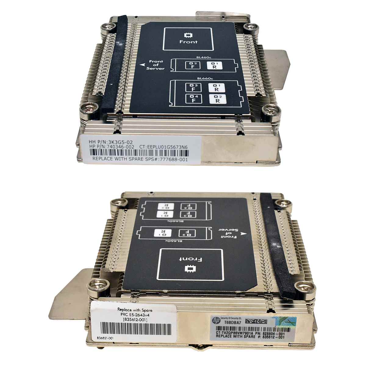 HP CPU 2 Heatsink / Kühler PN: 740346-002 777688-001 ProLiant BL460c Gen9