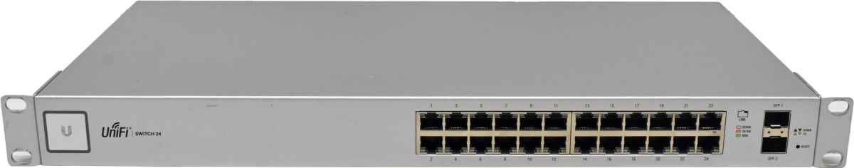 Ubiquiti UniFi Switch 24 US-24 25W 24-Port Gigabit Ethernet Switch 2x 1G SFP +Rack Ears