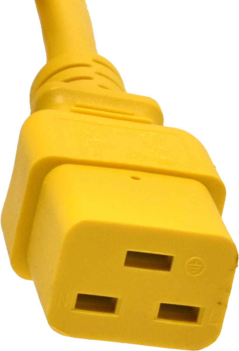 100xYung Netzkabel C20 C19 Power Kabel Gelb 3m 16A 250V Verlängerung RPC20C19YL10