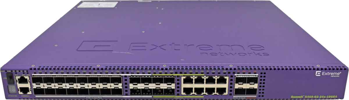 Extreme Networks Summit X460-G2-24x-10GE4 16705 24-Port SFP GE Switch 8x 1G RJ-45 4x 10G SFP+