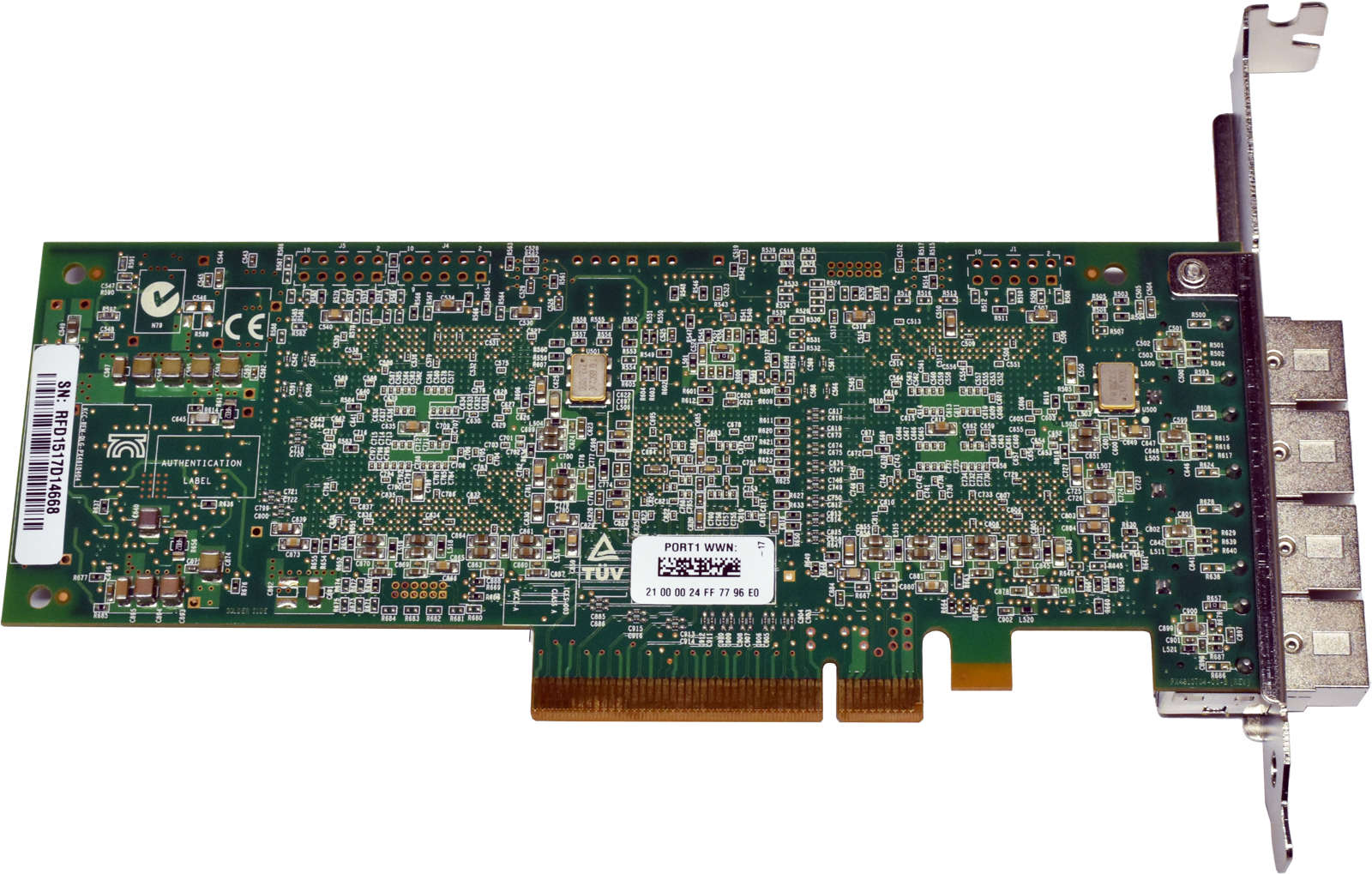 IBM QLogic 00WT106 QLE2564L-IBMP 4-Port 8G LWL PCIe x8 FC Server Adapter FP