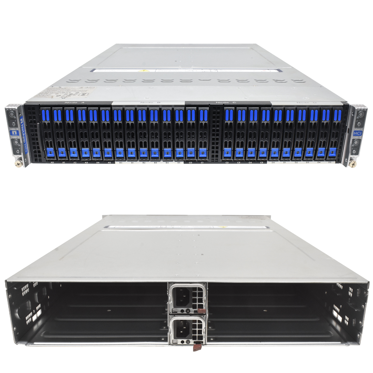 NetApp HCI Supermicro 4 Node Server NAF-1701 no Node 2x PSU 2200W CSE-217B 24x SFF Caddy NetApp HCI Supermicro 4 Node Server NAF-1701 no Node 2x PSU 2200W CSE-217B 24x SFF Caddy