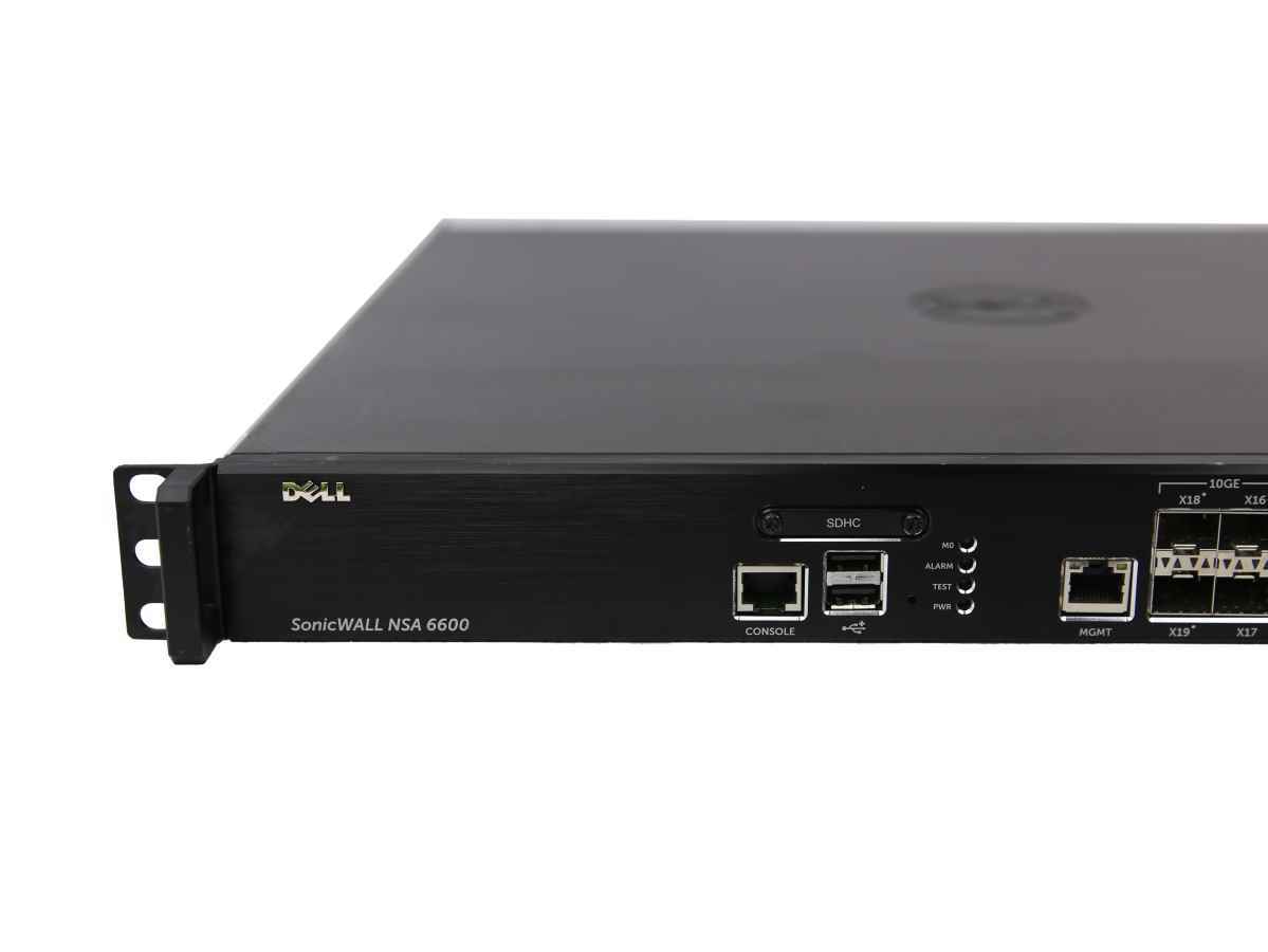 Dell SonicWALL NSA 6600 4Port 10G SFP+ 8-Port SFP 8Port RJ-45 GE Firewall