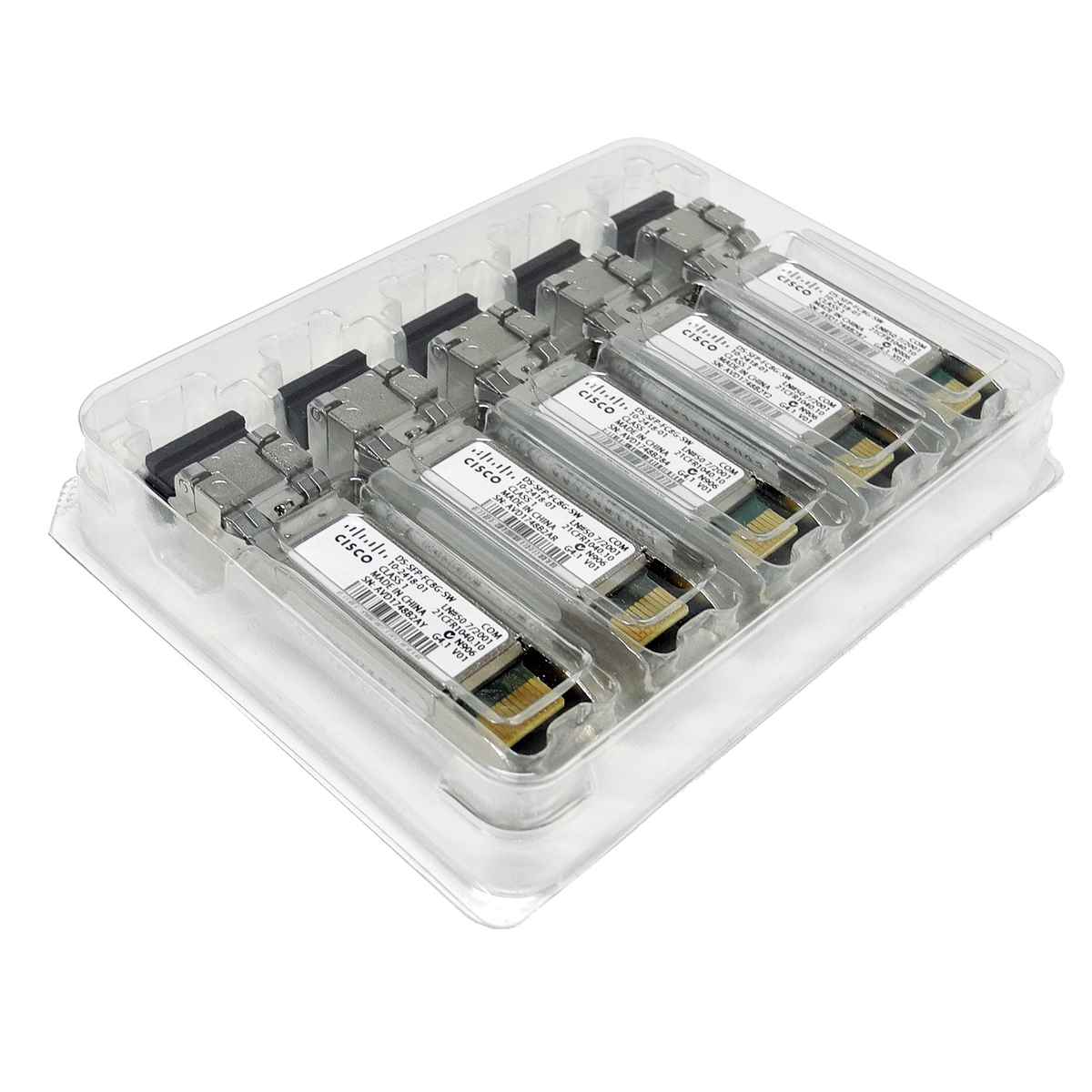 5-er Pack Cisco DS-SFP-FC8G-SW SFP+ 1000Base-SX 8GB Transceiver 10-2418-01 neu