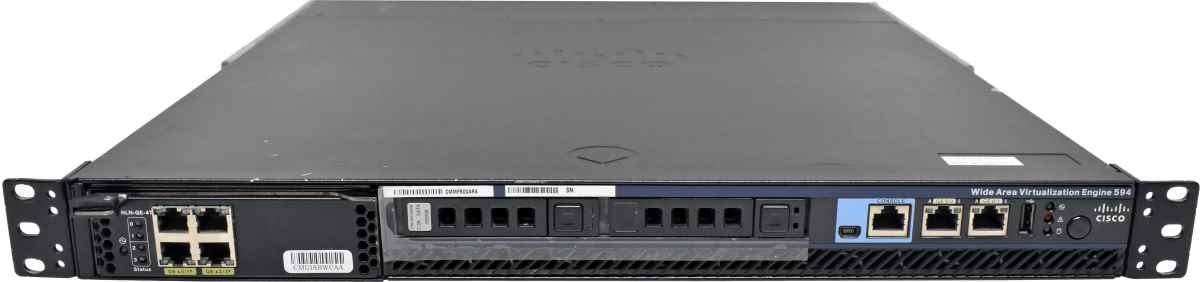 Cisco Wide Area Virtualization Engine 594 WAVE-594-K9 + Module WAVE-INLN-GE-4T +500GB HDD