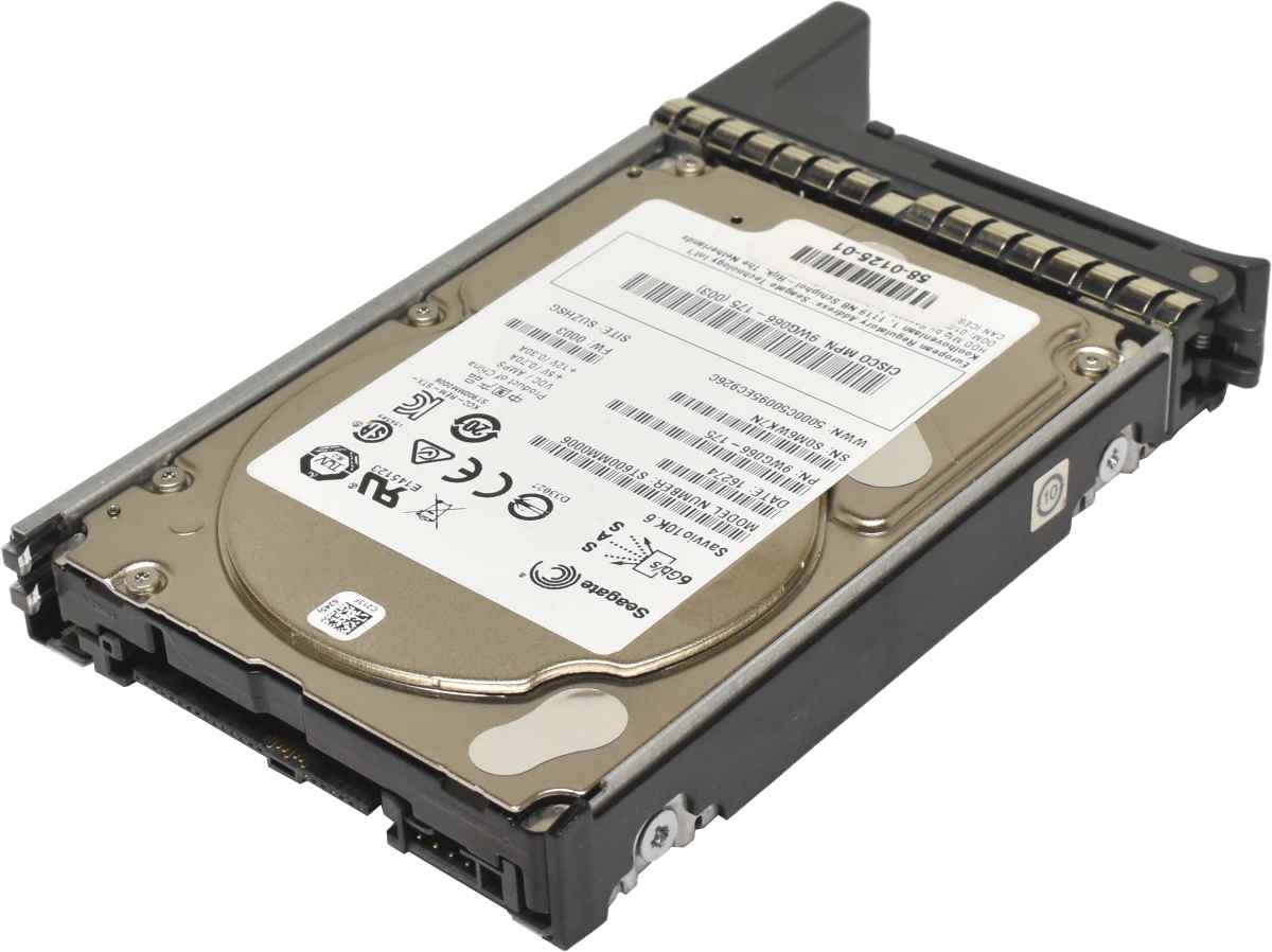 Cisco Seagate 600GB 2.5" 10K 6G SAS HDD Festplatte ST600MM0006 CCS-HDD-600GB/SAS mit Rahmen