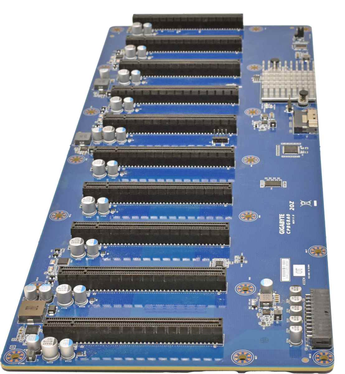 GIGABYTE CPBG8A0 2OZ REV 1.0 Backplane 10x PCIe x16 Riser Board Powerkabel