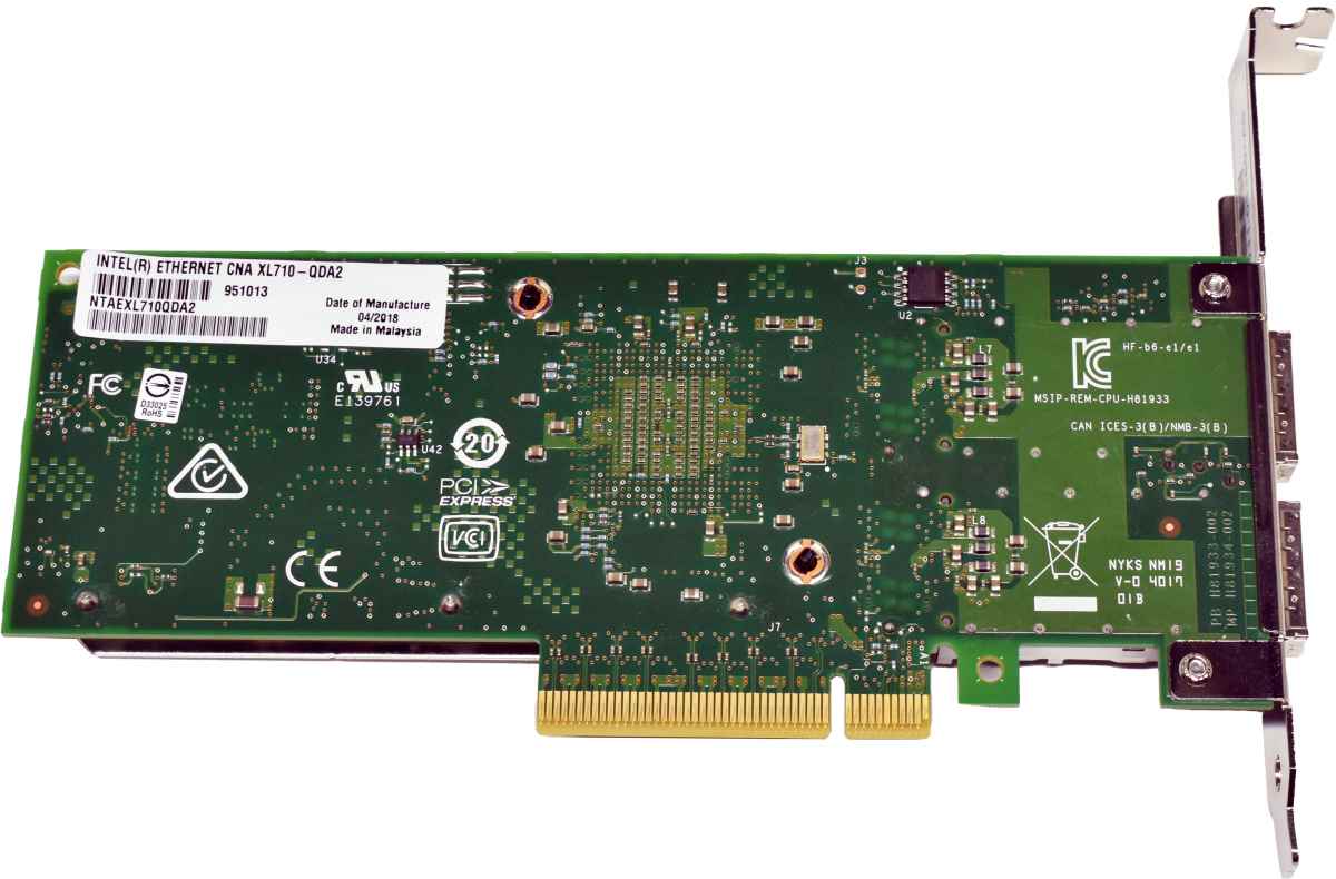 NetApp Intel 111-03380 XL710-QDA2 40G Dual Port QSFP+ PCIe 3.0 x8 Network Adapter NetApp Intel 111-03380 XL710-QDA2 40G Dual Port QSFP+ PCIe 3.0 x8 Network Adapter