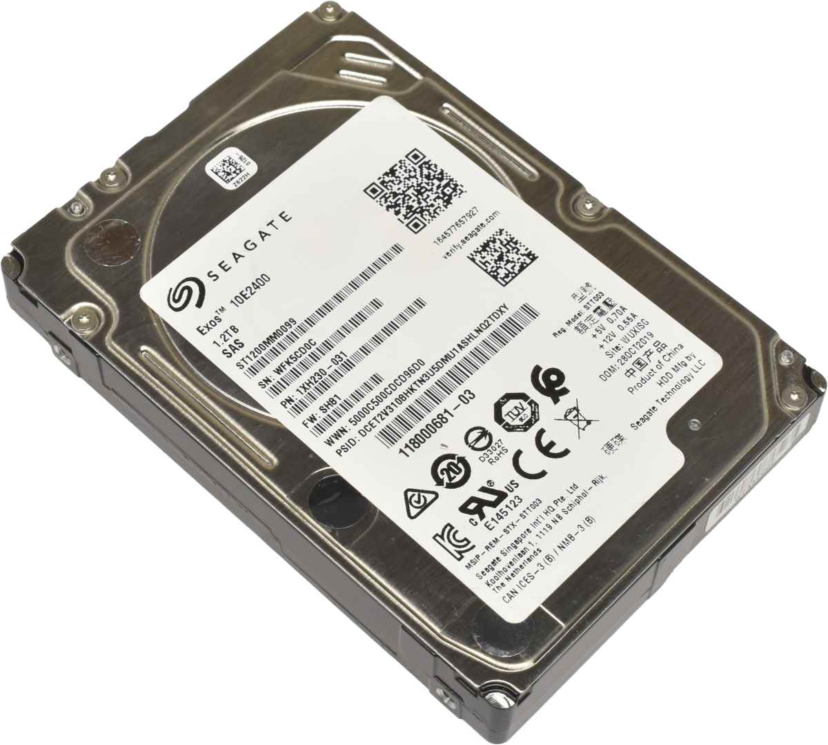 Seagate 1.2TB 2.5" 10K 12G SAS HDD Festplatte ST1200MM0099 1XH230-031
