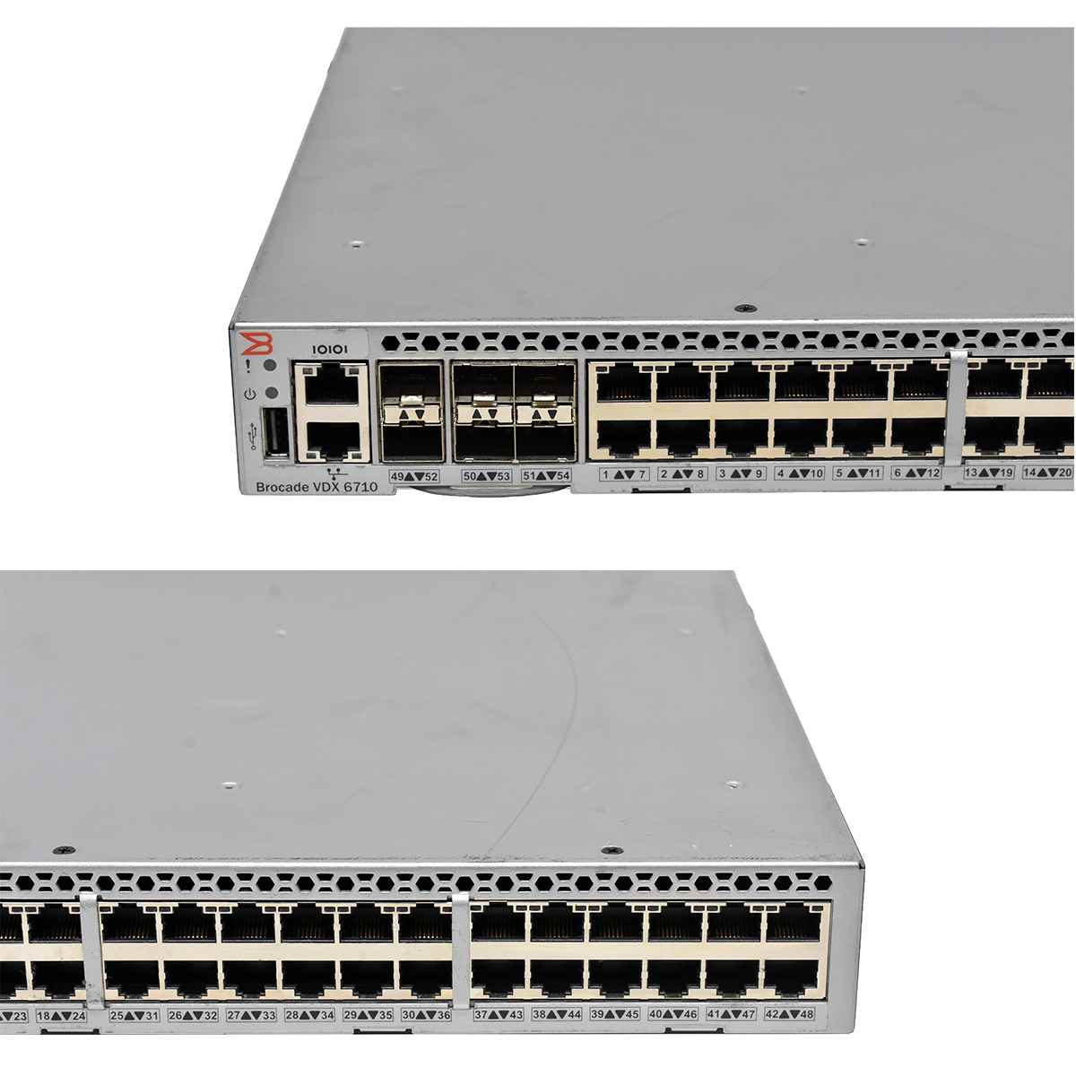 Brocade VDX 6710 BR-VDX6710-54-F 80-1004843-04 48-Port 1G RJ-45 FCoE Switch 6x 10G SFP+