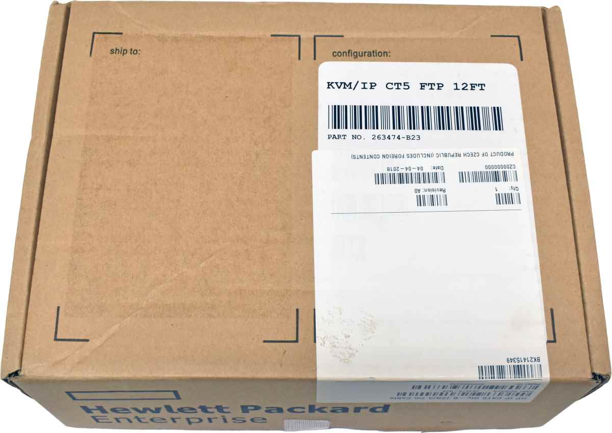 8-Pack HP 263474-B23 CAT5 KVM Cable RJ45 / RJ45 3,7m 263474-B23 8-Pack HP 263474-B23 CAT5 KVM Cable RJ45 / RJ45 3,7m 263474-B23