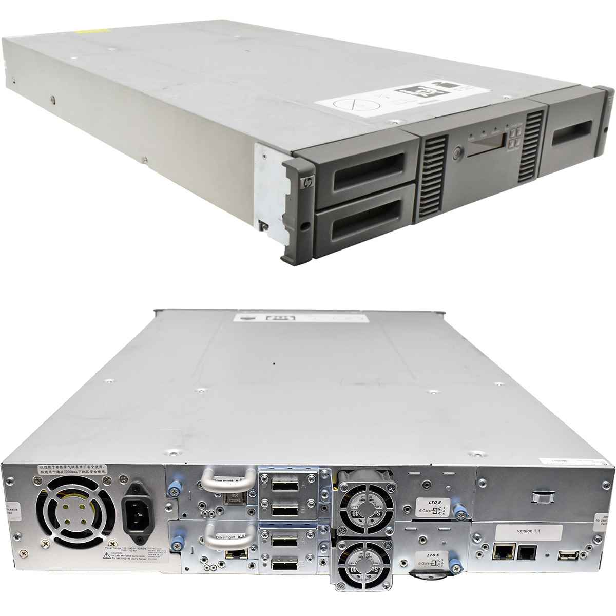 HP StorageWorks MSL2024 C0H21A Tape Library 407351-001 24-Slot 2x LTO-6 706824-001 8G FC 6G SAS HP StorageWorks MSL2024 C0H21A Tape Library 407351-001 24-Slot 2x LTO-6 706824-001 8G FC 6G SAS