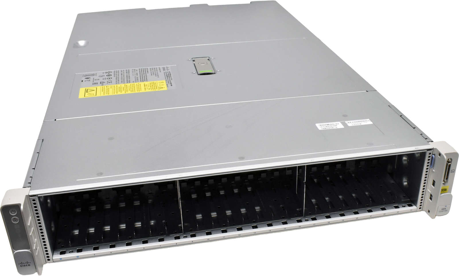 CISCO UCS C240 M5 no CPU 2x Kühler no PC4 26 x SFF Raid M5HD 2U 2x Riser 1x40G QSFP+ MLOM