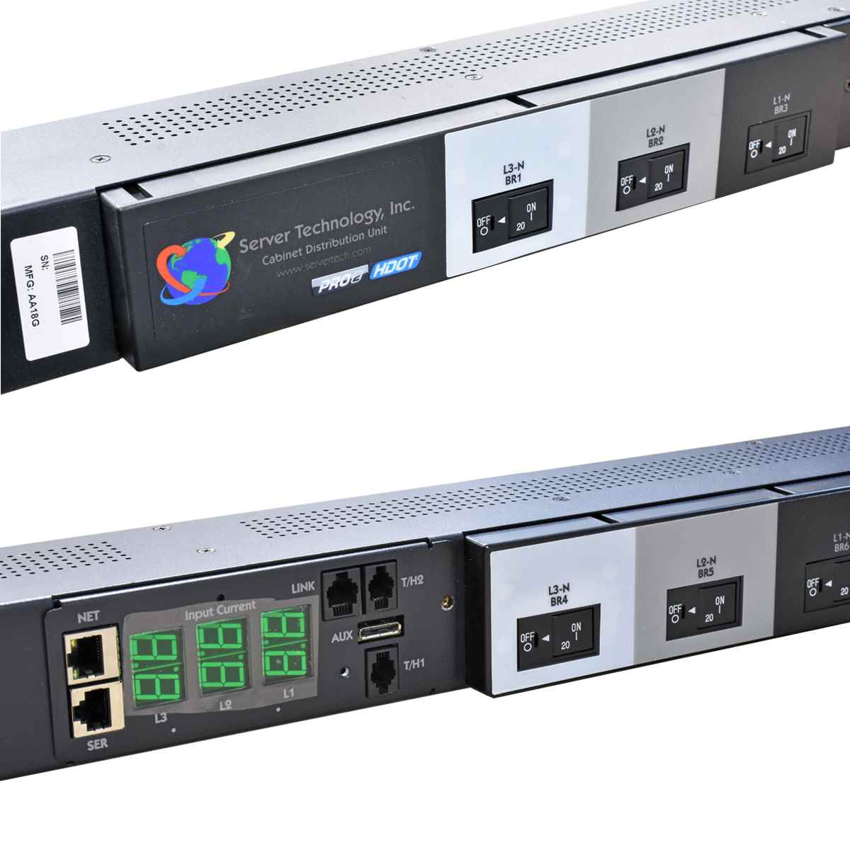 Server Technology Pro2 HDOT 3 Phasen PDU STV-FB4005K C2W36CE-4PAEL66/FB mit PIPS 12xC19 24xC13