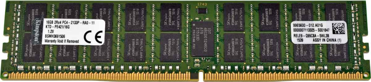 Kingston 16GB 2Rx4 PC4-2133P-RA0-11 DDR4 RAM KTD-PE421/16G 9965600-012.A01G Kingston 16GB 2Rx4 PC4-2133P-RA0-11 DDR4 RAM KTD-PE421/16G 9965600-012.A01G