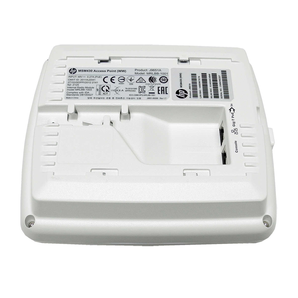 HP-MSM430-Dual-Radio-802-11n-PoE-Access-Point-WW-M-003.jpg HP MSM430 Dual Radio 802.11n PoE Access Point (WW) MRLBB-1001 J9651A