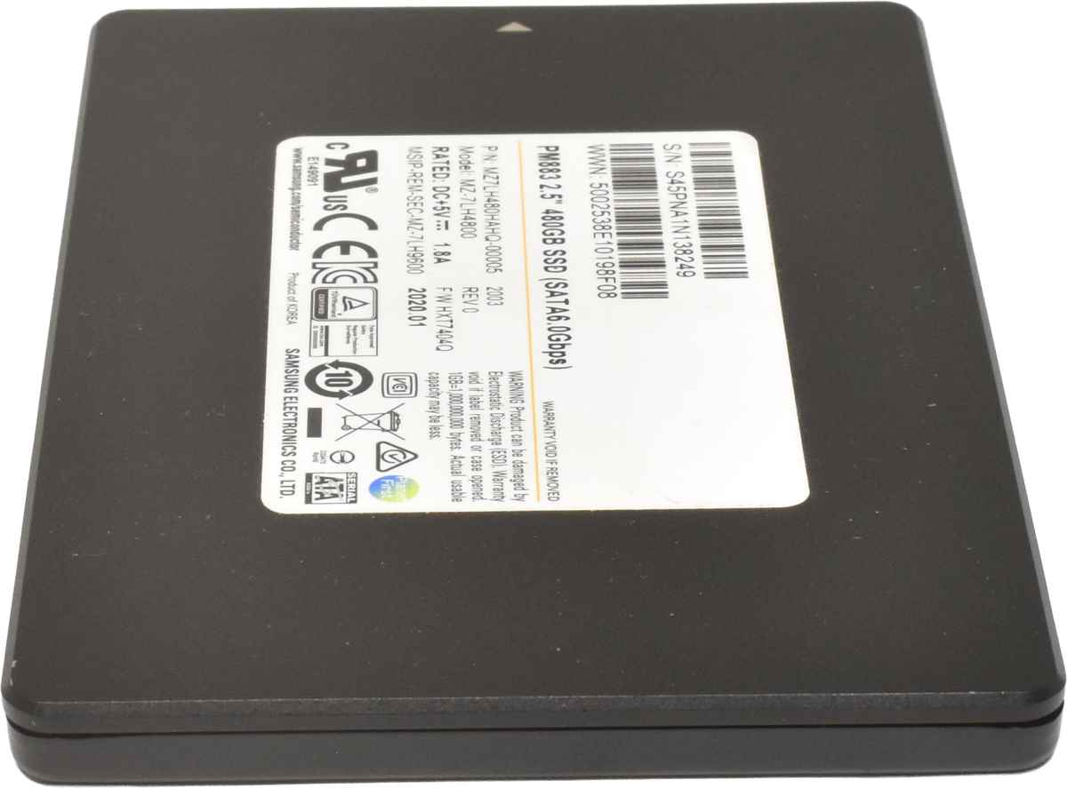 Samsung PM883 480GB 2.5“ 6Gbps SATA SSD MZ-7LH4800 MZ7LH480HAHQ-00005 Server Storage