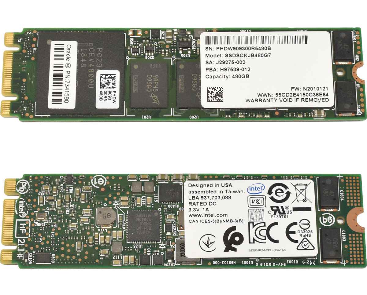 Intel Oracle SSDSCKLB480G7 SSD 480GB M.2 2280 SATA 6G 7341590