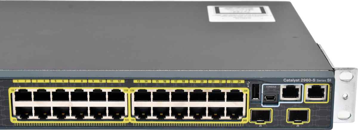 Cisco Catalyst WS-C2960S-24TS-S 24-Port GE Switch 2x 1G SFP +Rack Ears
